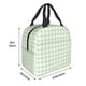 thumbnail image 3 of Disketp Pistachio Green Checkboard Bolsa Térmica para Almuerzo para Hombre y Mujer, Ideal para Trabajo, Senderismo y Picnic, 3 of 8