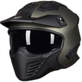 thumbnail image 1 of Casco de moto ILM Open Face 3/4 Half DOT modelo 726X Verde, 1 of 9