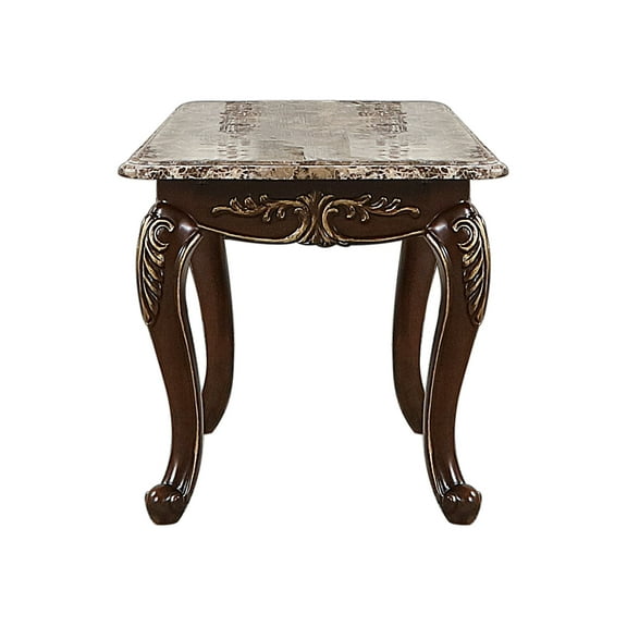 Gloria Traditional Style End Table made with Wood in Cherry Finish
