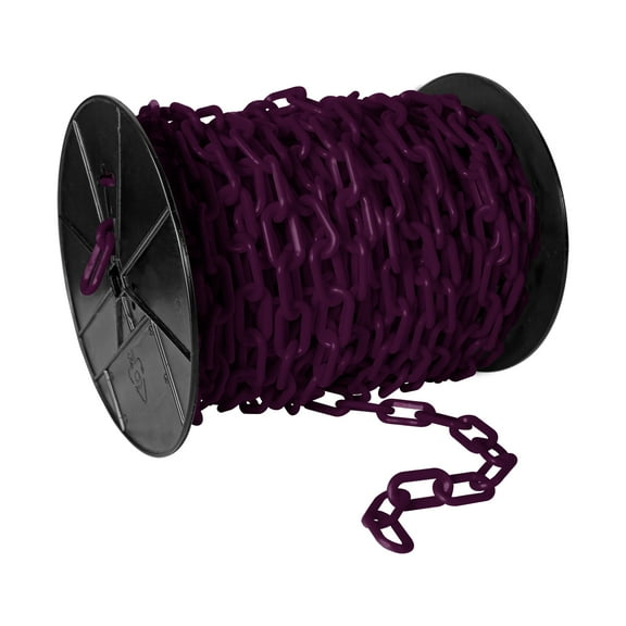 2 Inch x 125 Feet Purple Plastic Safety Chain Reel