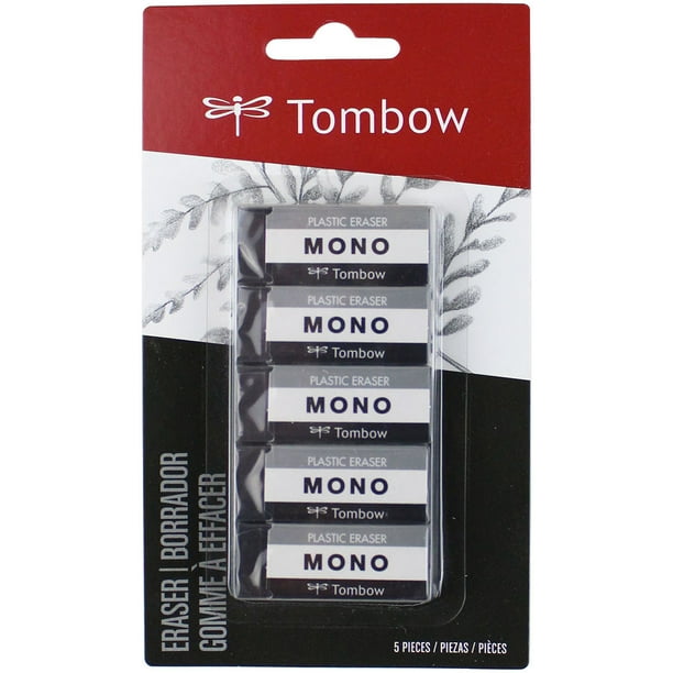 Tombow Mono Petite Gomme en Plastique 5/pkg-Noir