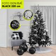 thumbnail image 3 of Árbol De Navidad semi Nevado Negro Artego Black Spruce Premium Material Ramas PE Pino Navideño 220 Cm De Alto con base de metal maleta transportadora, 3 of 8