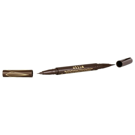 Stila Stay All Day Dual-Ended Waterproof Liquid Eye Liner, Dark Brown, 0.033 oz