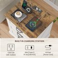 thumbnail image 5 of Farmhouse Nightstand Set of 2, 22 inch Side Table with Charging Station for Bedroom, 2PCS, White, 5 of 6