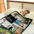 thumbnail image 4 of Personalised Blanket 76x100cm,Custom Blanket with Words Picture Collage Customized Blankets,Birthday Xmas Souvenir Gifts Personalized Throw for Father, Mom, Kids, Dogs, Friends or Lover, 4 of 6
