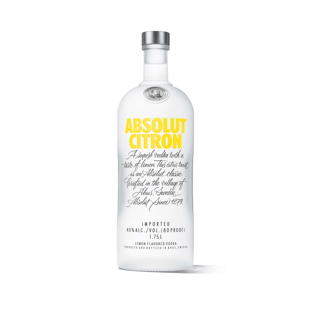 Absolut Vodka Sweden Citron 1.75L Bottle