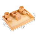 thumbnail image 2 of Ejercicio Montessori de ajuste de objetos 3D con bandeja, bola, huevo, taza y cubo con caja, juguetes infantiles Montessori, materiales para bebés pequeños, 2 of 5