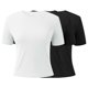 thumbnail image 5 of Camiseta básica de manga corta ajustada para mujer: camiseta de poliéster ajustada, top informal de verano, tallas S-XXL, estampado floral, apta para múltiples ocasiones, 5 of 6