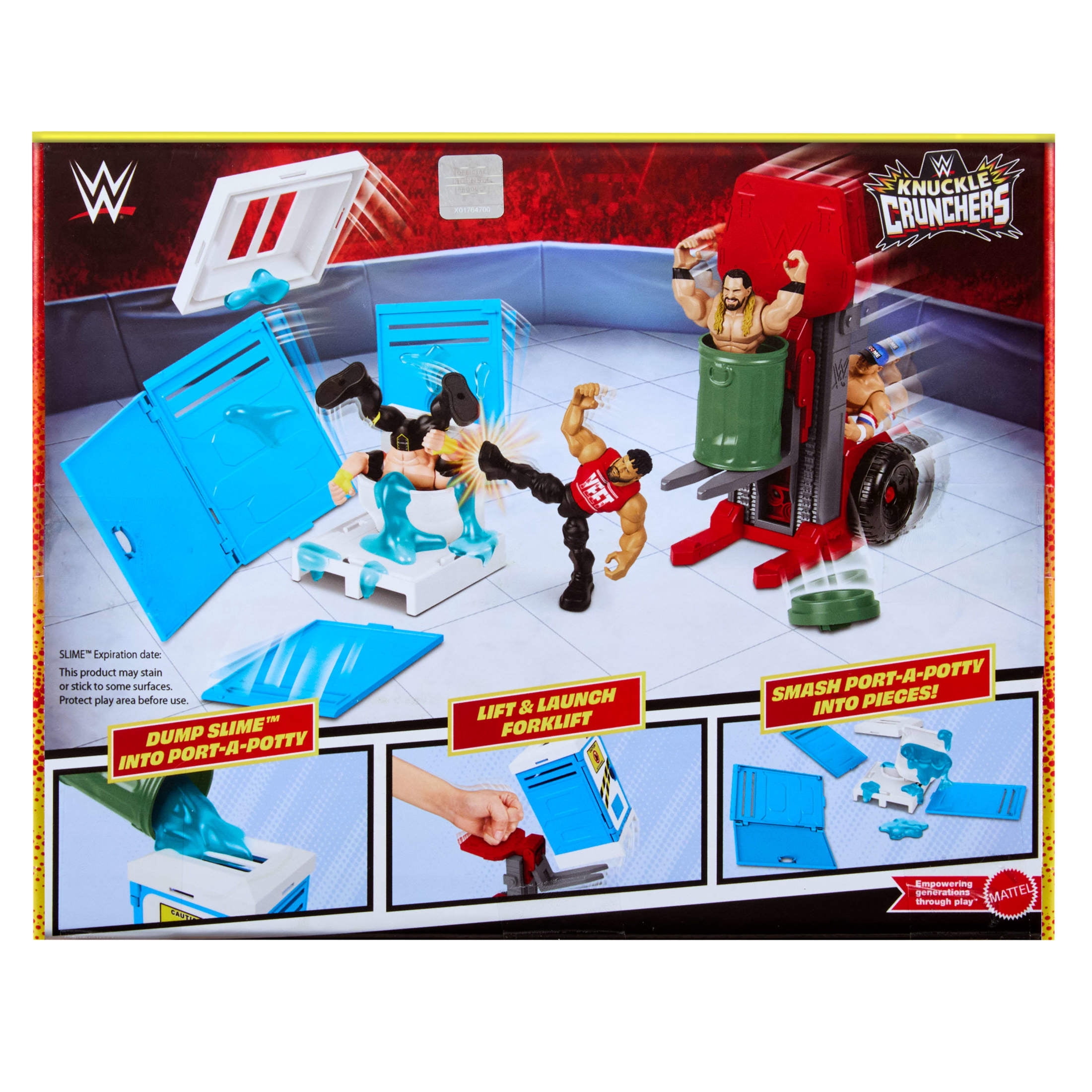 WWE Knuckle Crunchers Backstage Brawl Playset with 5 Accessories