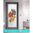 thumbnail image 5 of Window Privacy Film Orange Pumpkins Stained Glass Window Film Decorative Sun Block Window Cover Farmhouse Plaid Summer Botanical Leaves Window Clings Static Adhesive Sticker for Bathroom 35.4"x78.7", 5 of 7