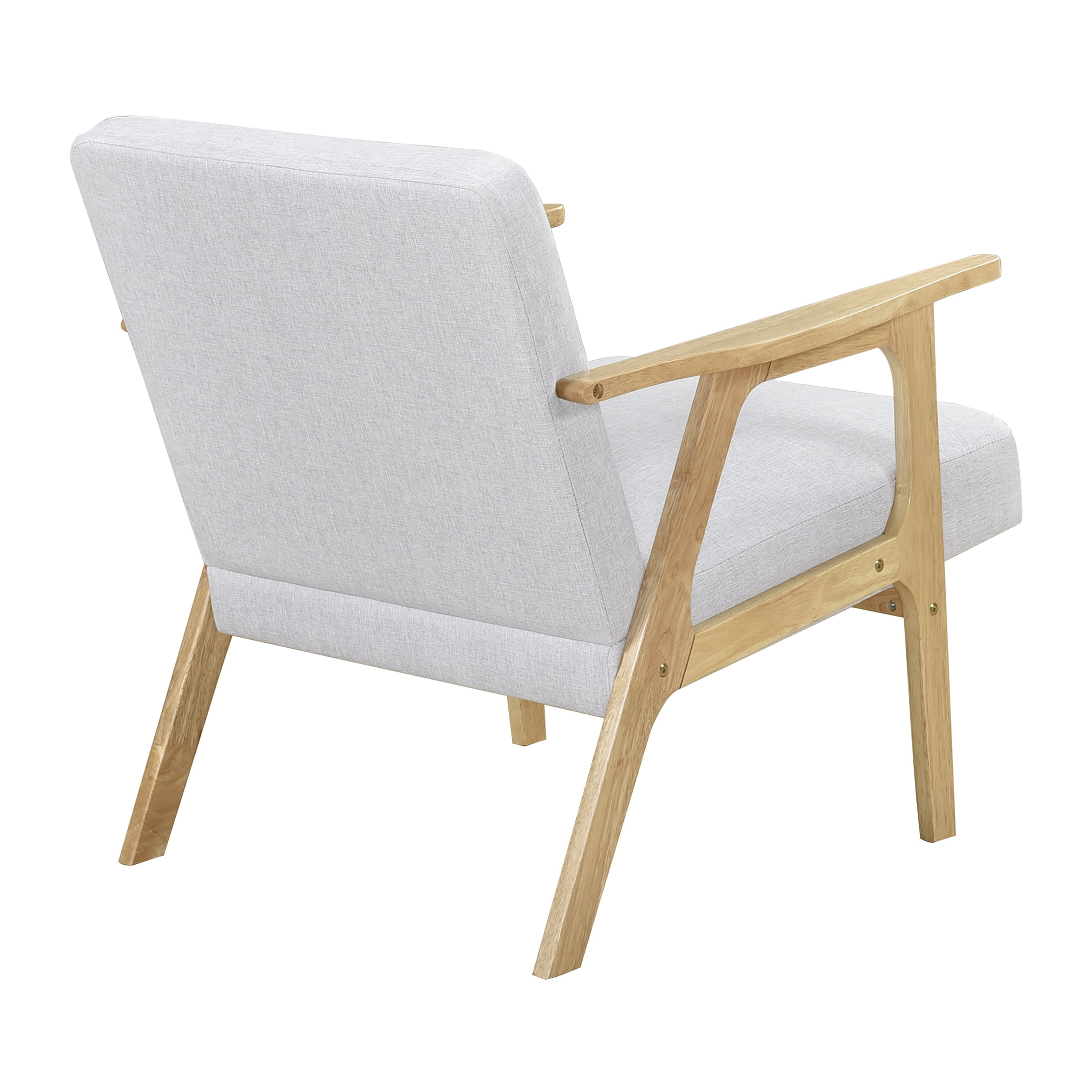 OakvillePark Harrowveil Textured Fabric Accent Chair, Gray/Natural Wood