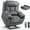 L1064-Grey, variant on LITVZ 28 Inch Extra Wide Recliner Lay Flat, Big Man 400lbs Oversized, Power Lift Recliner with Heat and Massage for Elderly, ,Cup Holders and Wireless Phone Charger