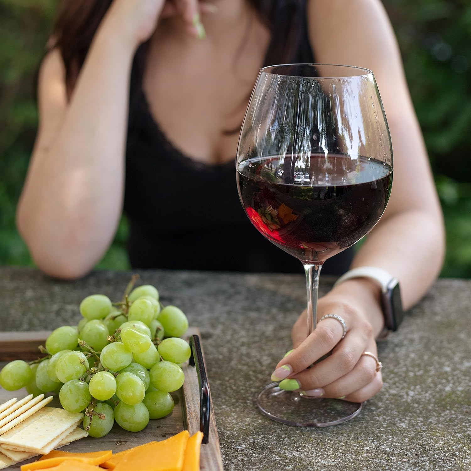 Oversized XL Giant Wine Glass (33.5oz ea) Set of 2- Holds a Full Bottle of Wine or Jumbo Cocktails - Extra Large Glassware Fun for Pool Days, Bachelorette Parties & Birthdays- Wedding Gift Idea