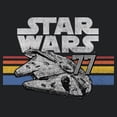 thumbnail image 2 of Womens Star Wars Millennium Falcon 77' Vintage Stripes Racerback Tank, 2 of 4