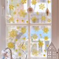 thumbnail image 2 of Calcomanía de cristal de ventana de copo de nieve de Feliz Navidad, efecto de purpurina, pegatina de pared electrostática, decoración de habitación de niños, calcomanías para el hogar, 2 of 4