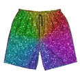 thumbnail image 3 of Uemuo Colorful Glitter Pattern Men's Swim Trunks Hawaiian Beach Bathing Suit Swimsuits Beach Quick-Dry Shorts with Pockets-Medium, 3 of 9