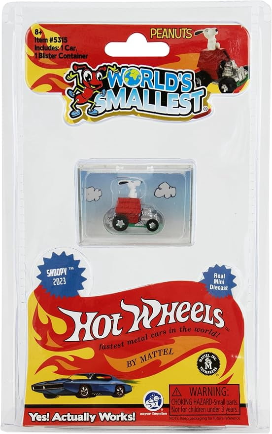 Worlds Smallest SNOOPY Red Baron Peanuts Hot Wheels Car - Walmart.com