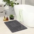 thumbnail image 6 of REGALWOVEN Rubber Backing Non Slip Quick Dry Bath Mat, Absorbent Machine Washable Bath Carpet Bath Rug Grey 16" x 24", 6 of 7