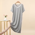 thumbnail image 2 of cfhntfmh Nuisette pour Femmes Col Rond Plissée Vêtement de Nuit Manches Courtes Bordure en Dentelle Chemise de Nuit Grande Taille Robe de Nuit de Printemps, 2 of 5