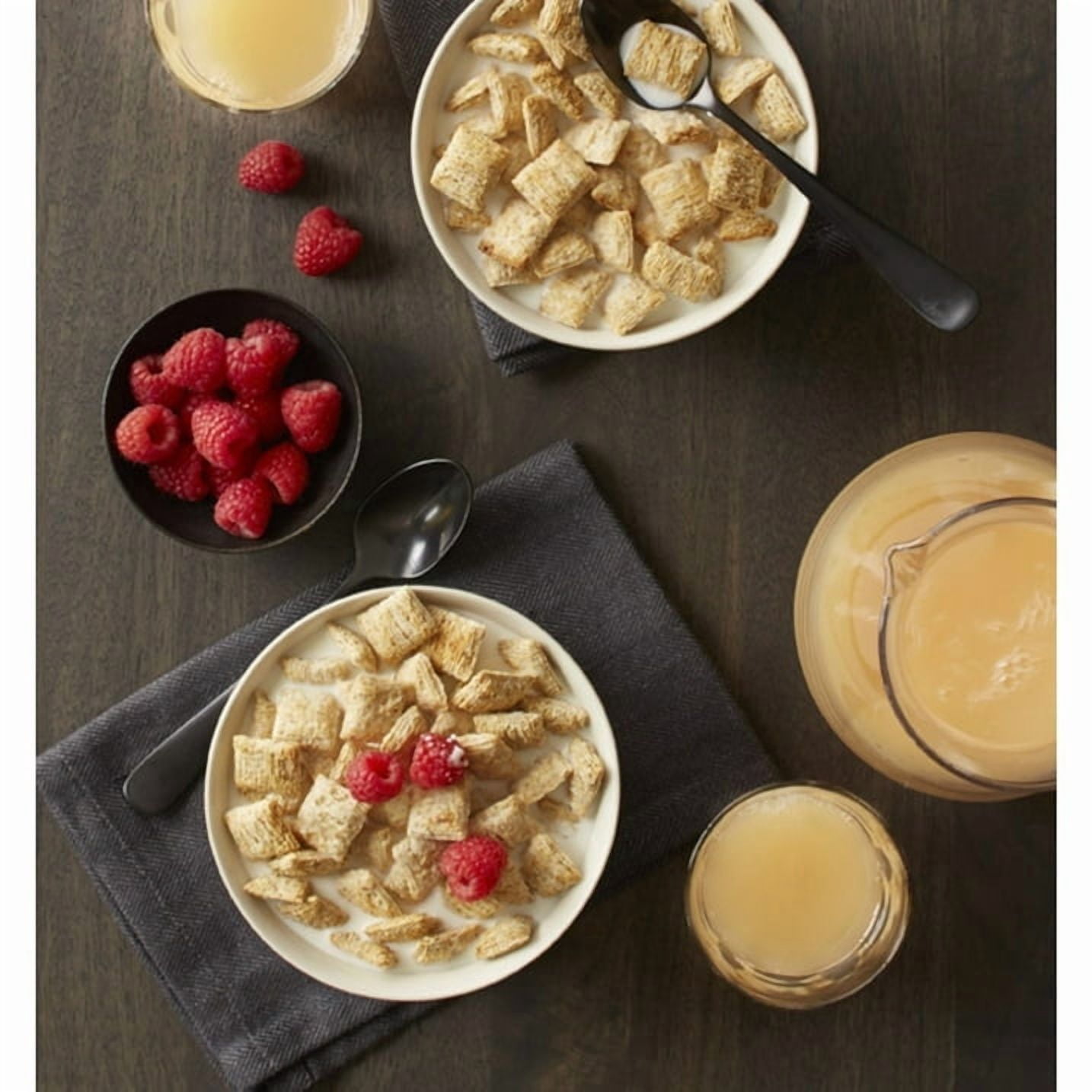 (4packs)-Post Spoon Size Shredded Wheat, Whole Grain Breakfast Cereal, High Fiber, Kosher, Crunchy 16.4oz Box