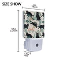 thumbnail image 4 of Yayeee LED Plug in Night Light for The Home with Auto Dusk to Dawn Light Sensors, 2 Pack, Black Floral Cat Pattern, 4 of 6
