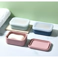 thumbnail image 2 of Compact Leakproof Travel Soap Case, Silicone Travel Soap Container, Portable Soap Box with Drainage Layer, Shatterproof Soap Holder for Bathroom, Gym, 2 of 3