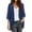 Navy, variant on Siilsaa Women Cardigan 3/4 Sleeves Open Front Lightweight Cardigan Draped Ruffles Knit Cardigan Pink,5XL