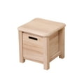 thumbnail image 4 of Reposapiés de madera con cajón de almacenamiento Reposapiés Banco pequeño Reposapiés 30cmx30cmx30cm, 4 of 9