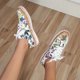 thumbnail image 5 of Zapatos de verano para mujer, diseño de cremallera con cordones, zapatillas informales con plataforma estampada colorida Wmkox8yii FOPL3150, 5 of 5