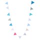 thumbnail image 1 of Banderín de tela banderín de colores banderín triangular colgante para cumpleaños (patrón de flores 12), 1 of 7