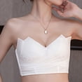 thumbnail image 2 of Miluxas Clearance Strapless Underwear Women's Summer Thin Style Wipe Chest Plus Chest Display Small Traceless Anti-light Chest Wrap Invisible Non-slip Bra Cover White 85B(85B), 2 of 5