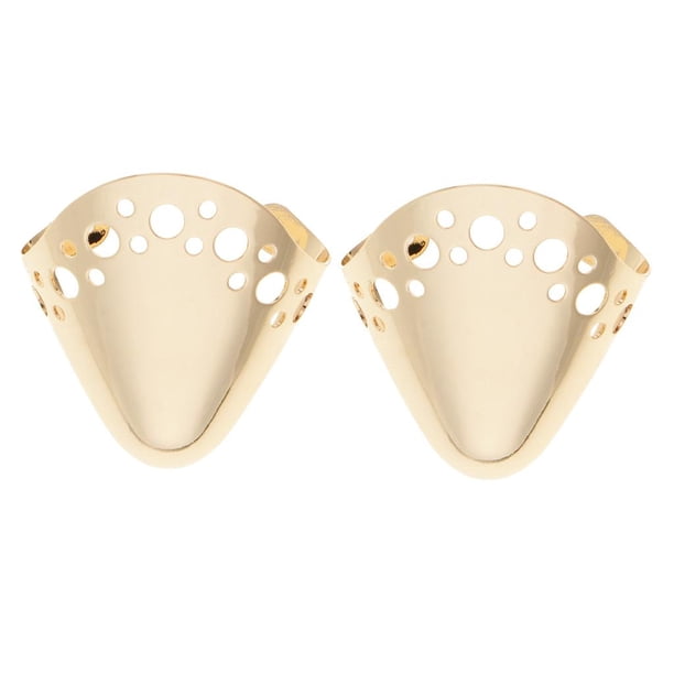 1 Par de Zapatos para Mujer con Punta de Punta de Metal, Cubierta Protectora, Diseño de oro 1 Zulema Dije de zapato de metal DIY