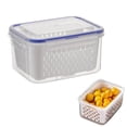 thumbnail image 1 of 4 In 1 Food Storage Container, Fruit Saver Storage Containers for Fridge, Stackable Fruit Berry Containers with Lid & Removable Colander, Long-Term Freshness, Dishwasher Safe, 1 of 8