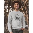 thumbnail image 2 of Half Avocado Doodle Sweatshirt Men -Image by Shutterstock, Male Medium, 2 of 4