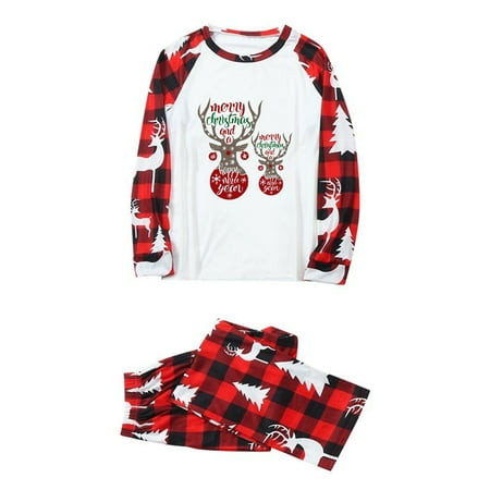 

women Christmas pajamas for family matching outfits son daughter sets soft White Christmas Men Dad Printed Blouse O-Neck Tops+Pants Family Matching Pajamas Set