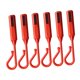 thumbnail image 4 of 6 piezas de soporte para anzuelos de caña de pescar, regalo profesional, anzuelo de gusano y anzuelo triple para pesca. naranja, 4 of 8