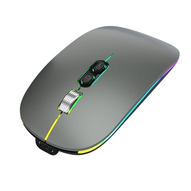 Mistaha Souris Sans Fil Double Mode 2.4G+Bluetooth5.1, Souris Ergonomique 3 Vitesses Réglable DPI Batterie Lithium Rechargeable 500mAh Intégrée