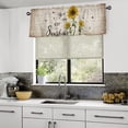 thumbnail image 5 of Valance for Window 54x18 Sunflowers Kitchen Curtains Valances Rod Pocket Short Toppers Treatments Living Room Bedroom Bathroom Use 1 Panel Vintage Letter Spring Bee Sunshine, 5 of 6