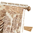 thumbnail image 4 of VOGOL Beige Damask Valance, Vintage Swag Curtains with Beaded Trim 39x43 Inches for Cottage, 4 of 8