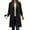 #0256-Black, variant on Wool Blend Pea Coats for Women Notched Lapel Collar Single-Breasted Trench Coat Casual Mid Long Overcoat with Pockets