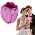 thumbnail image 2 of Artificial Silk Tulip Flower Heads, Faux Tulip Blooms Fake Floral Heads,Realistic Soft Texture Durable Vibrant Heads for Bridal Bouquets Wreath Table Centerpieces Home Wedding DIY Decor,Pink, 2 of 9