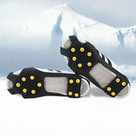 - HERCHR Outdoor Snow Antiskid Spikes Grips Mountain Climbing Footwear Ice Traction Cleats, Snow Spikes, Snow Traction Cleats