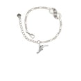 thumbnail image 2 of Delight Jewelry Silvertone Winged Shoe - Mascot Silver-tone Paw Infinity Link Chain Bracelet, 6"+2" Extender, 2 of 3