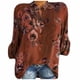thumbnail image 1 of Top informal con botones para mujer, elegante, con estampado de flores y flores OAVQHLG3B Store  lin121212, 1 of 3