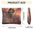 thumbnail image 3 of PU Leather Coin Purse Wallet Compact Water-Resistant Card Cases Money Organizers Majestic Powerful Lion, 3 of 7