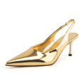 thumbnail image 1 of Tacones Slingback Heelchic para mujer con tacón bajo, color negro 6.5, 1 of 8