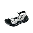 thumbnail image 2 of Kids Sandals for Boys, White Sport Sandals with Adjustable Ankle Strap, Cushioned Casual & Outdoor Play Shoes, Chunky Sole,Size 37, 2 of 6