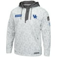 thumbnail image 2 of Men's Colosseum Arctic Camo Kentucky Wildcats OHT Military Appreciation Quarter-Zip Hoodie, 2 of 4
