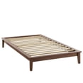 thumbnail image 3 of Modway Lodge Twin Modern Solid Wood Platform Bed Frame in Cappuccino, 3 of 6