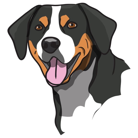 Greater Swiss Mountain Dog Decal | Indoor/Outdoor | Dog Lover Super Cute Sticker for SUV Windows, Dorm Rooms, Bedroom, Offices | SignMission personalized gift | 36"